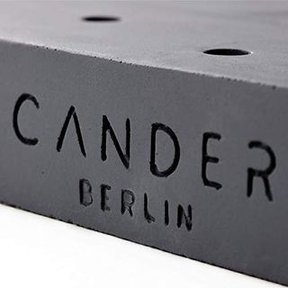 Cander Berlin MNU 6430 Designer Wanduhr aus Beton Betonuhr eckig lautlos geräuschlos