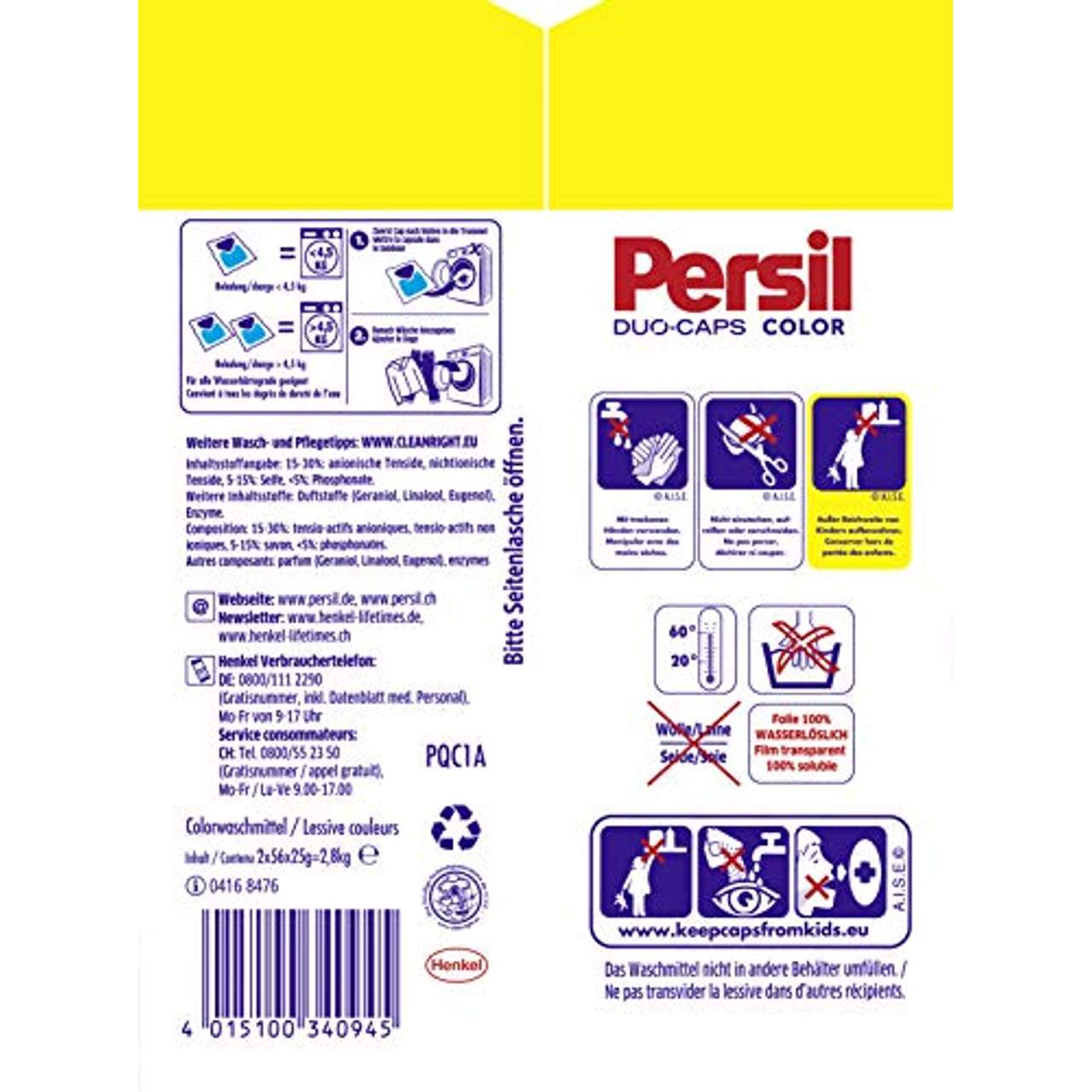Persil Color Duo-Caps vordosiertes Colorwaschmittel