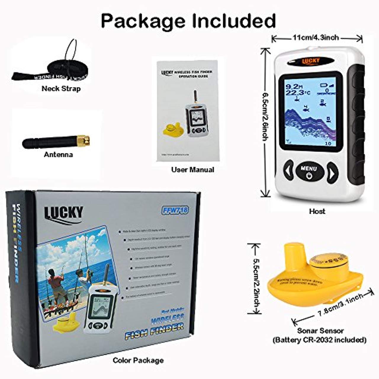 LUCKY Portable Wireless Depth Finder