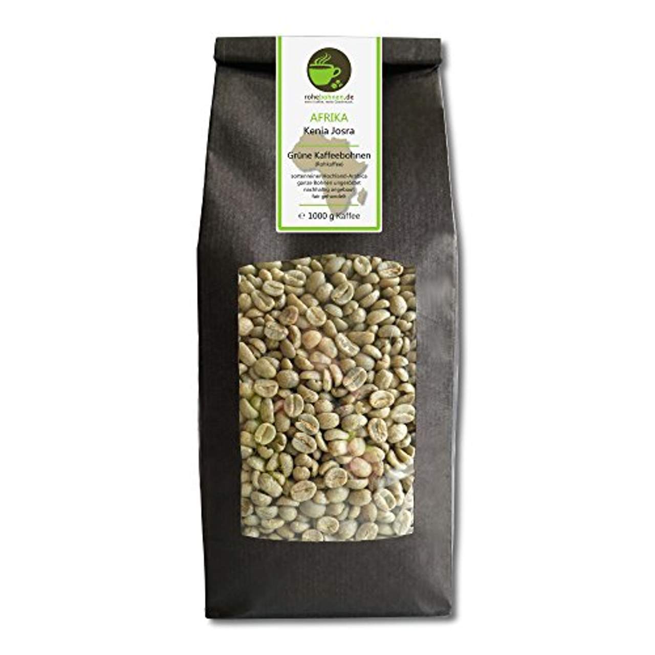 Rohebohnen Rohkaffee Grüner Hochland Kaffee Kenia Josra