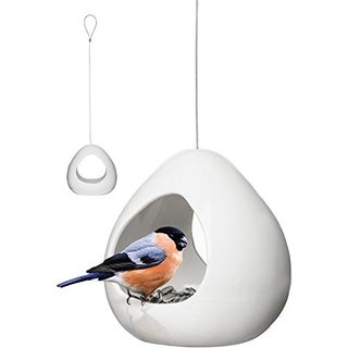 Sagaform Vogelfutterhaus Keramik Weiß
