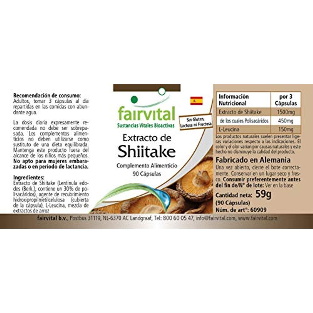 fairvital Shiitake Extrakt 500mg