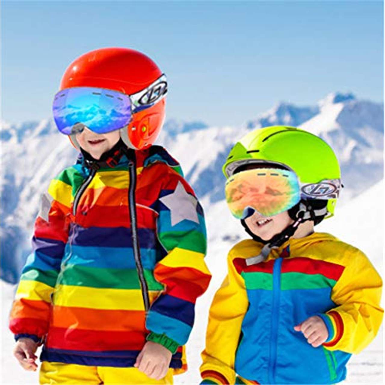 TBoonor Skibrille Kinder Dual-Layer Linse 