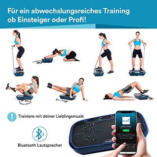 Skandika V1 Doppel Motor Vibration Plate, Blau, One Size