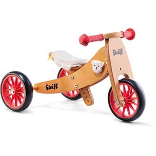 Holzlaufrad für Kinder Laufrad Holz und Blau EVA Reifen 29 cm Ricobike RC-610 