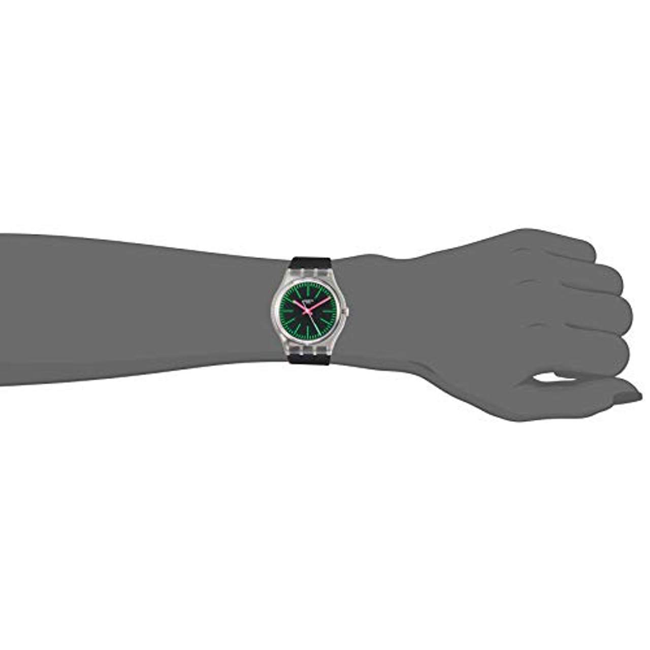Swatch Armbanduhr Leder Sonstige Analog Quarzwerk Silikonband GM189