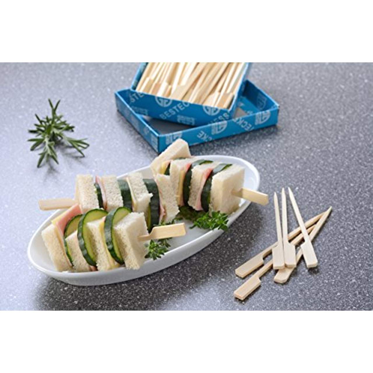GRÄWE Fingerfood-Spieße Häppchen-Spieße 100 Stück aus Bambus