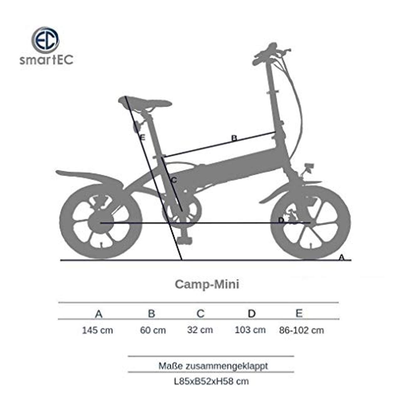 smartEC Camp-Mini Klapprad Mini E-Bike
