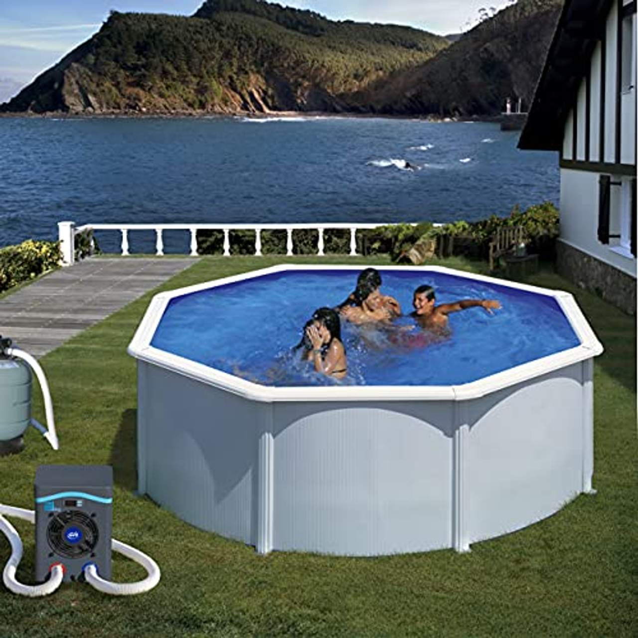 Gre HPM30 Mini-Wärmepumpe für Aufbau-Pool bis zu 30 m3