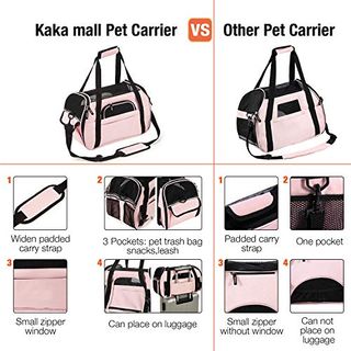 Kaka mall Transporttasche für Katzen Hunde Comfort Fluggesellschaft Zugelassen Travel