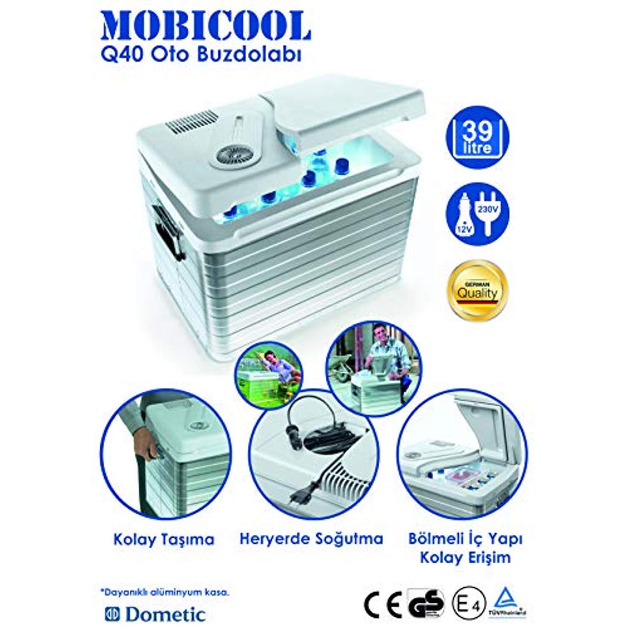 Mobicool Q40 AC DC tragbare thermo-elektrische Alu-Kühlbox
