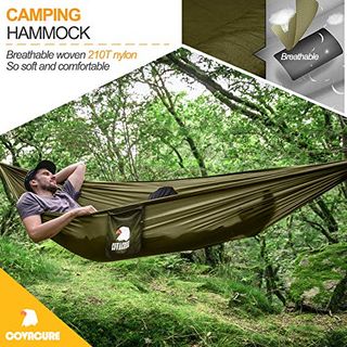 COVACURE Outdoor Hammock with Mosquito Net Fast Ultra-Light Breathable 