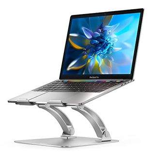Verstellbarer Laptop Ständer kompatibe für MacBook Pro More 13-17,7 Laptops Laptop Ständer,m zimoon Laptop Ständer aus Bambus Tragbar Höhenverstellbarer Belüfteter Notebook Ständer Air