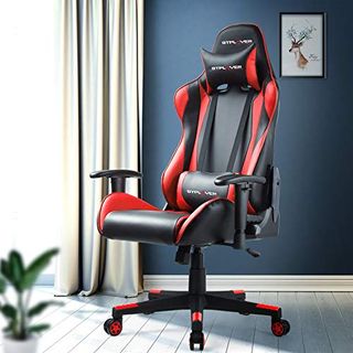 GTPLAYER Gaming Stuhl Rot Bürostuhl Gamer Ergonomischer Stuhl Einstellbare