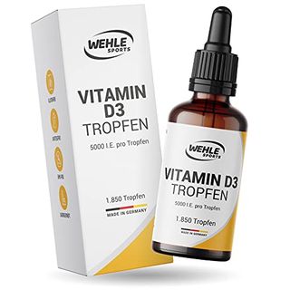 Premium: sehr ho Laborgeprüfte 1000 I.E pro Tropfen NATURE LOVE® Vitamin D3 