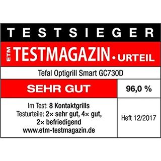 Rezeptbuch Kontaktgrill TEFAL OptiGrill SMART mit App Steuerung GC730D 