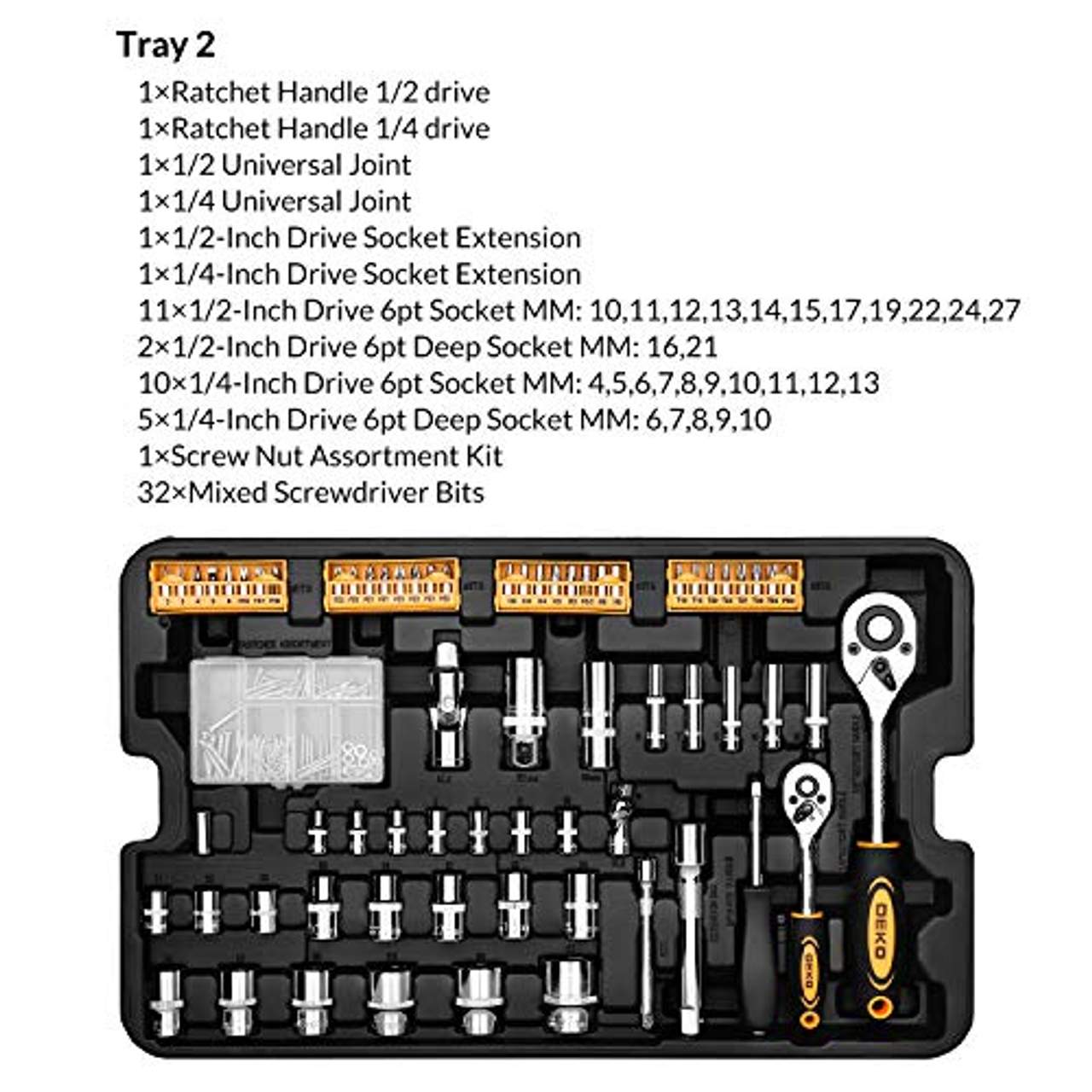 DEKO 258-teiliges Werkzeug Set