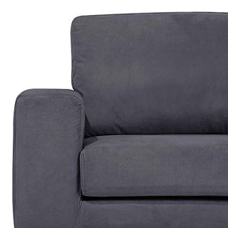 Beliani 2-Sitzer Sofa Samtstoff dunkelgrau Tidan