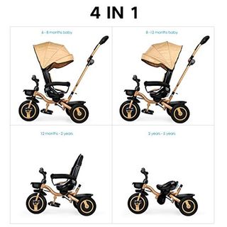 Fascol Kinderdreirad Baby klappbar 4 en 1Trike Fahrrad für Kinder 6-5 Jahre 30kg 