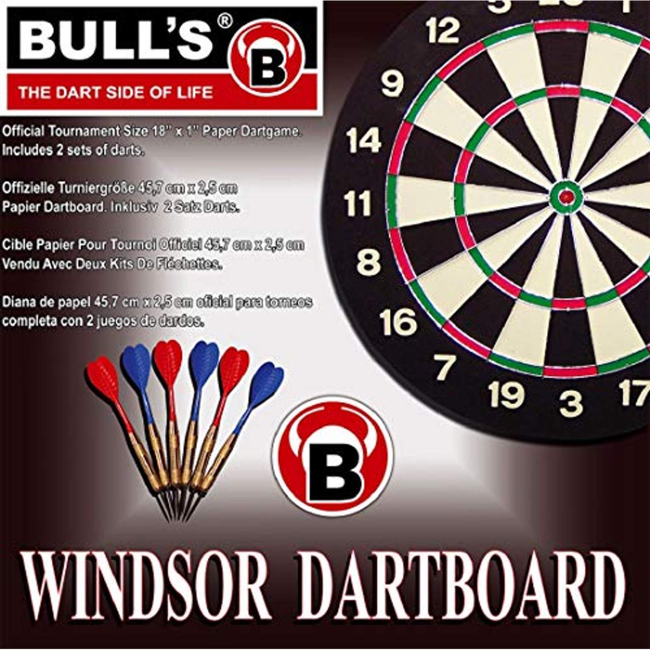 Bull's 68235 Windsor Paper Dartboard