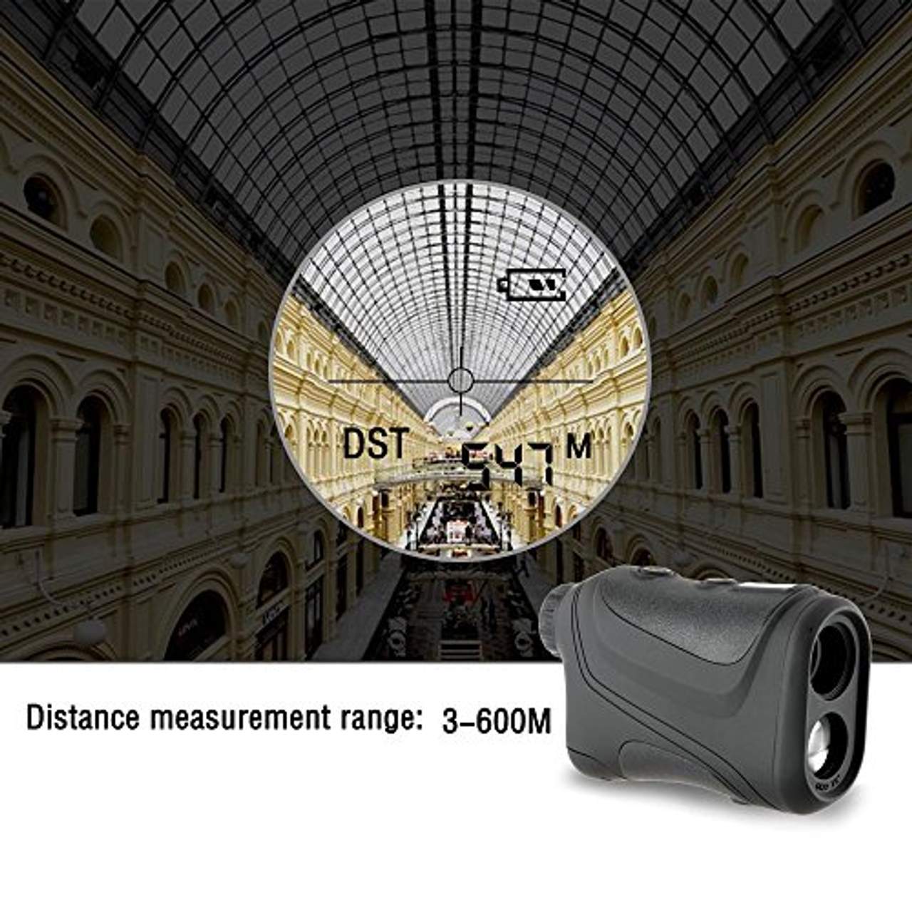 Lixada Entfernungsmesser 600m Golf Range Finder Teleskop Distanzmesser