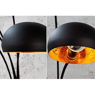 DuNord Design Stehlampe Stehleuchte Five schwarz gold
