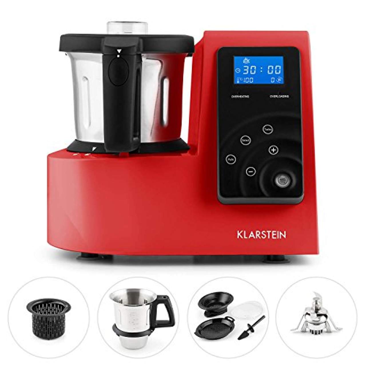 Klarstein Kitchen Hero Multifunktions-Küchenmaschine Red Edition