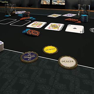 Bullets Playing Cards Profi Pokermatte schwarz in 90 x 180cm eigenen Pokertisch