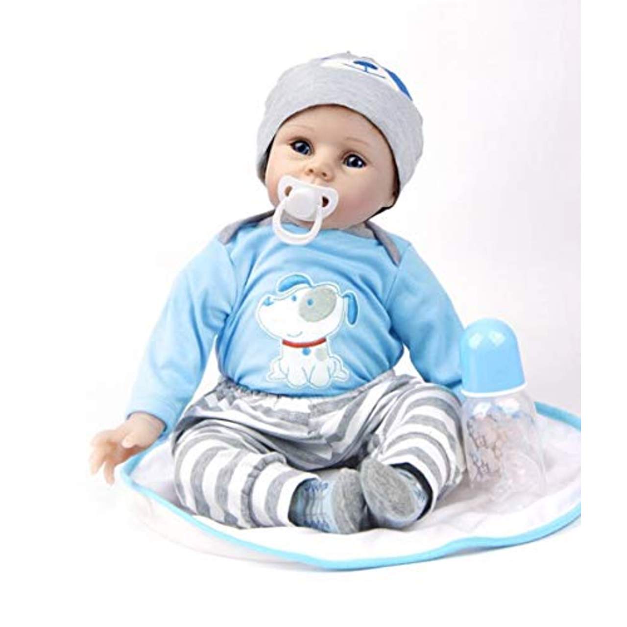 ZIYIUI 55 cm 22 Zoll Reborn Babypuppe Junge Realistisch Neugeborenes