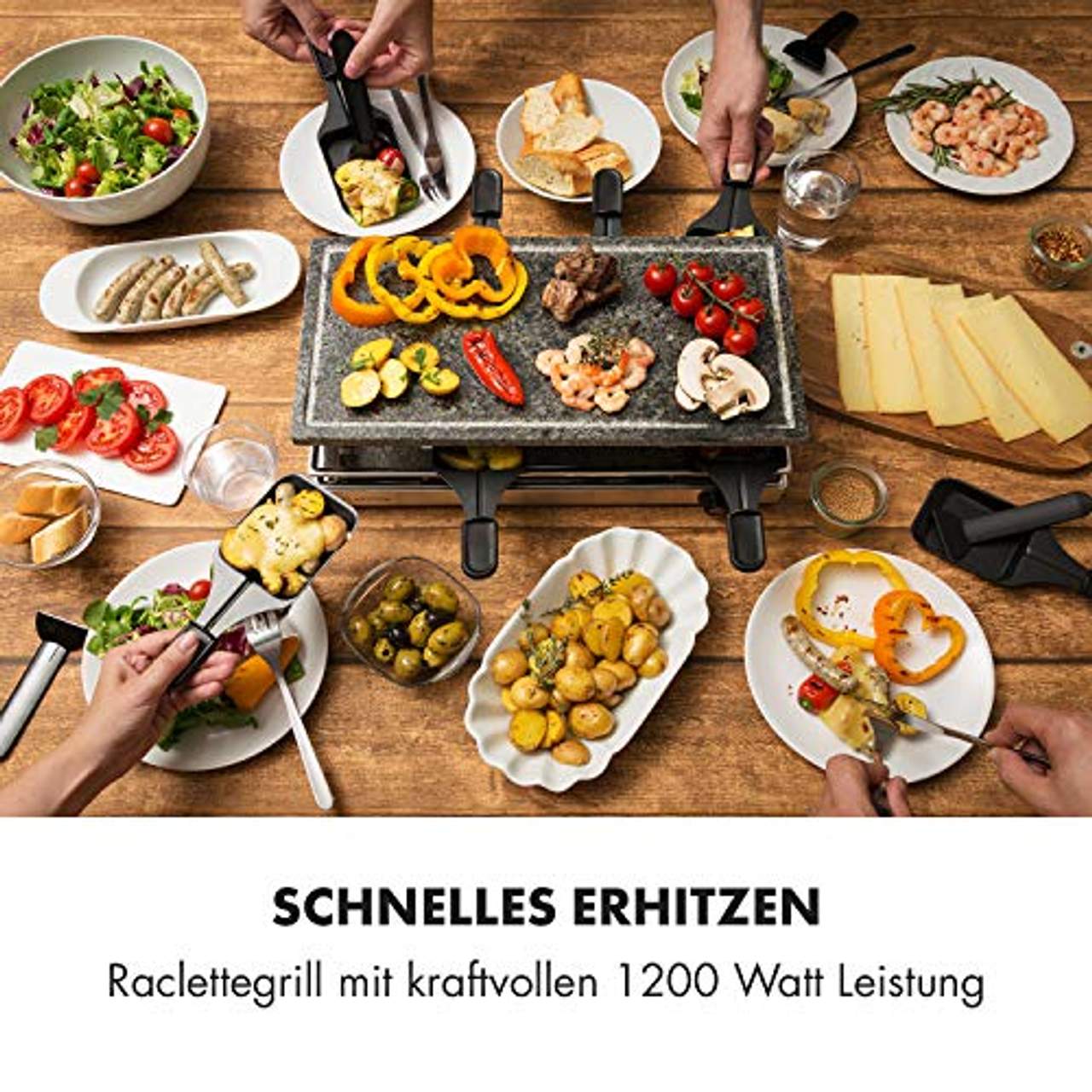 Klarstein Gourmette Raclette mit Naturstein-Platte