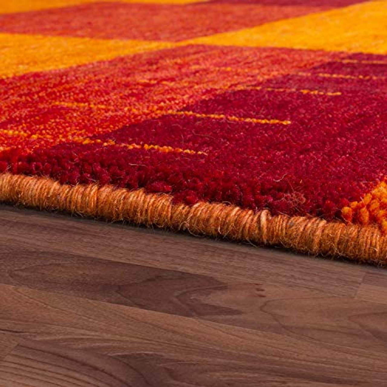 Paco Home Teppich Handgewebt Gabbeh Hochwertig Meliert 100% Wolle