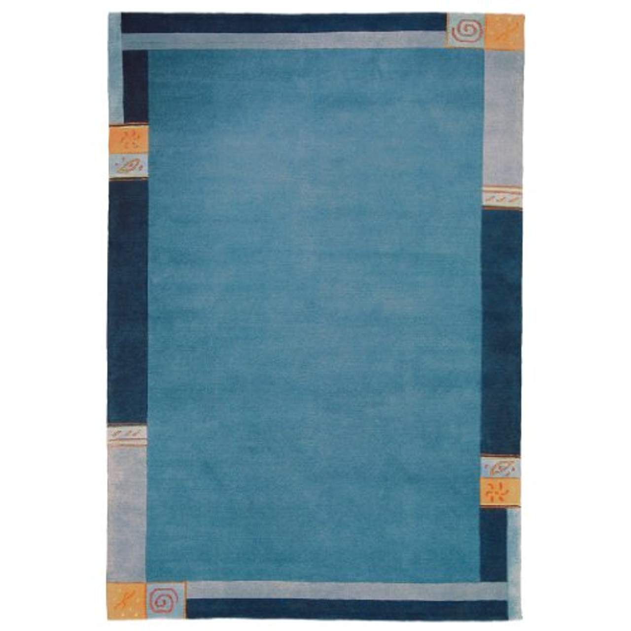 Luxor Living Nepal Teppich handgeknüpft blau