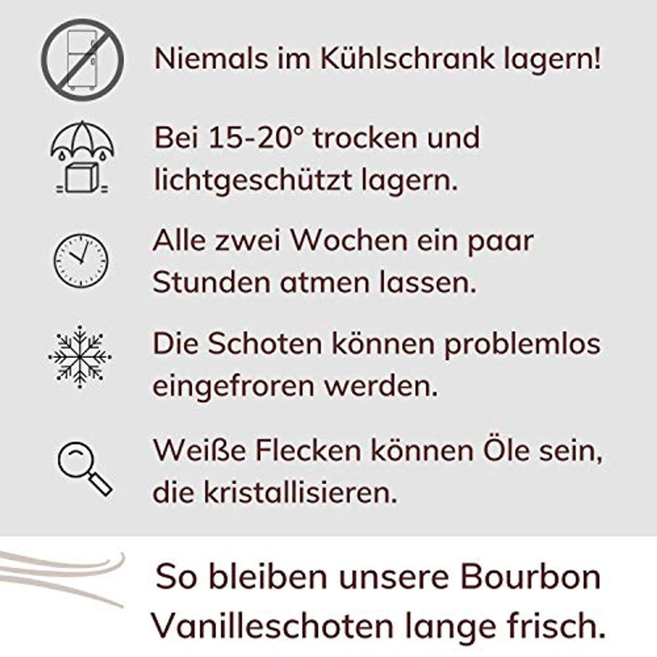 PerSaf Bourbon Vanilleschoten 15 bis 18 cm in Premium-Qualität 10 Stück