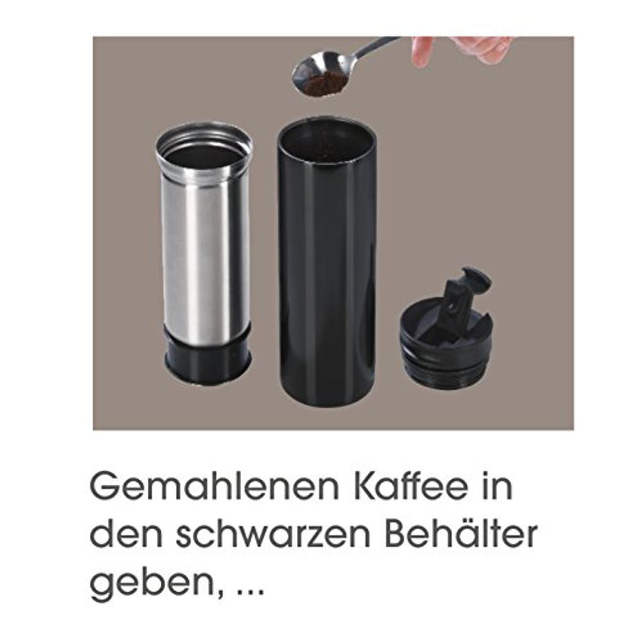GOURMETmaxx French Press to go Thermo-Becher-Kaffeebereiter to go Becher 2in1