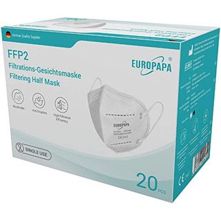 20er-Pack FFP2 CE zertifizierte und Dekra geprüfte 5-Lagen-Mundschutzmaske