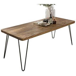 FineBuy Massiver Esstisch Harlem 180 x 80 cm Sheesham Massiv Holz