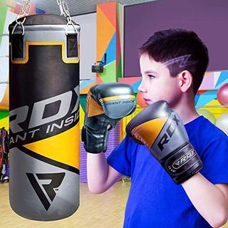 RDX Kinder Boxsack 2ft Boxhandschuhe Set Gefüllt Junior Kickboxen MMA Training 