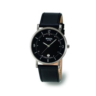 Boccia Herren-Armbanduhr Mit Lederarmband Trend 3533-01