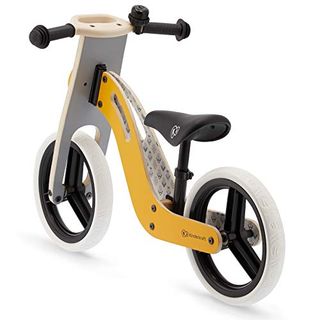 12 Räder Holzlaufrad mit verstellbarer Sitz Schwarz/Natur Lauflernrad Lernlaufrad bis zu 35kg HyperMotion Laufrad Holz Lauflernrad für Kinder ab 3+ Jahren Kinderlaufrad aus Holz leichte 3,2 kg