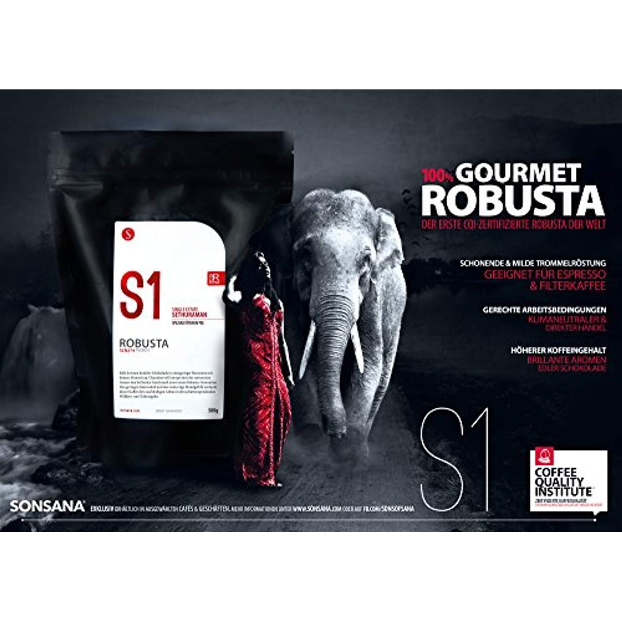 Sonsana S1 100% Premium Robusta Kaffee