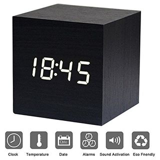 Wecker Digital Holz LED Uhr Xagoo LED Alarm Uhr