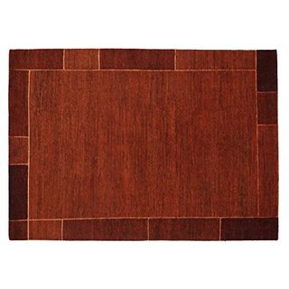 Teppich Premium Nepal mit Seide Handgeknüpft 70x140 cm 100 % Wolle terra rot 