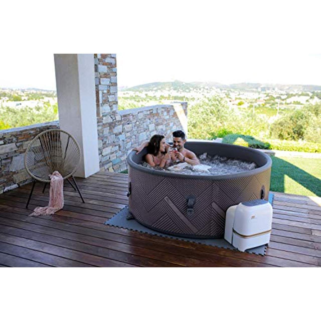 Trade-Line-Partner Premium Whirlpool Outdoor Mono Spa 173x173cm aufblasbar