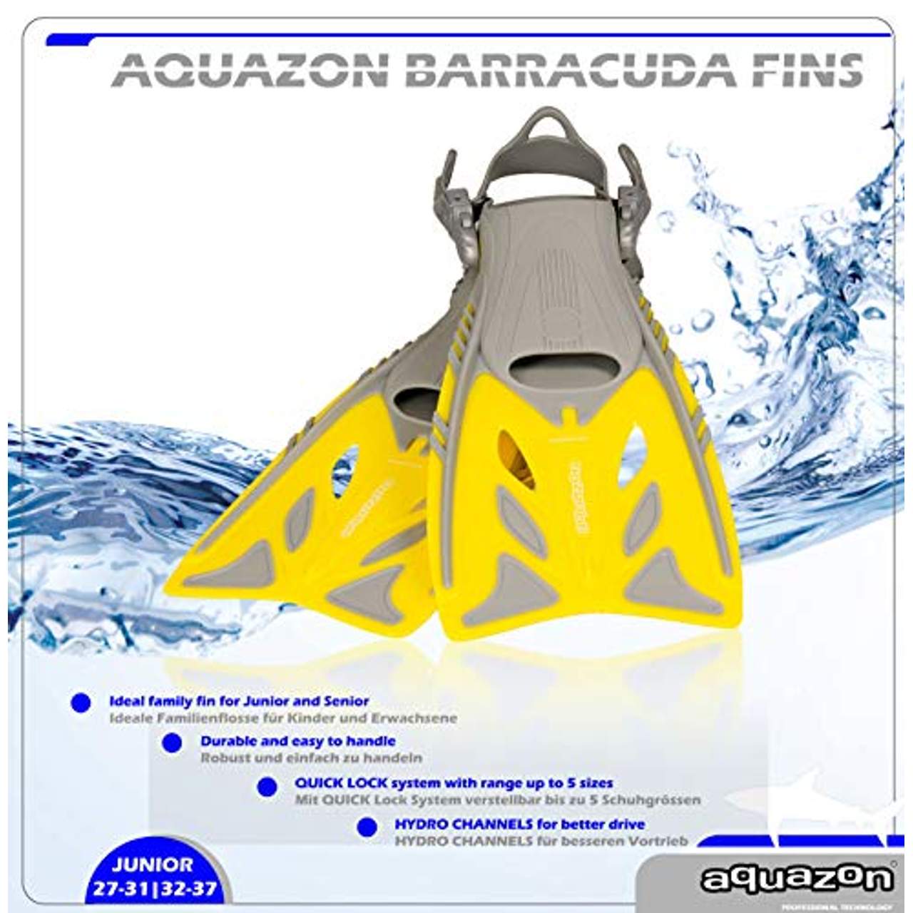 AQUAZON Barracuda verstellbare Flossen