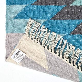HOMESCAPES Kelim-Teppich Helsinki handgewebt aus Wolle