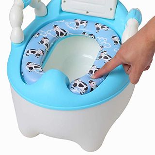 Glenmore Töpfchen für Kinder Baby WC Babytopf Potty Toilette mit Deckel Gepolstertes Maedchen Rosa Kalb 