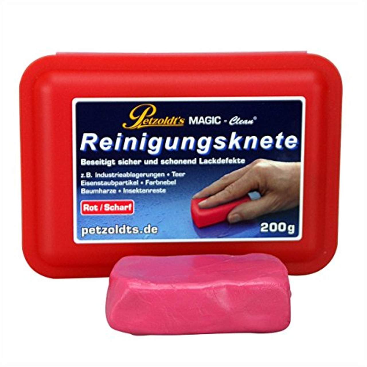Petzoldt's Reinigungsknete MAGIC-Clean 200g rot/scharf