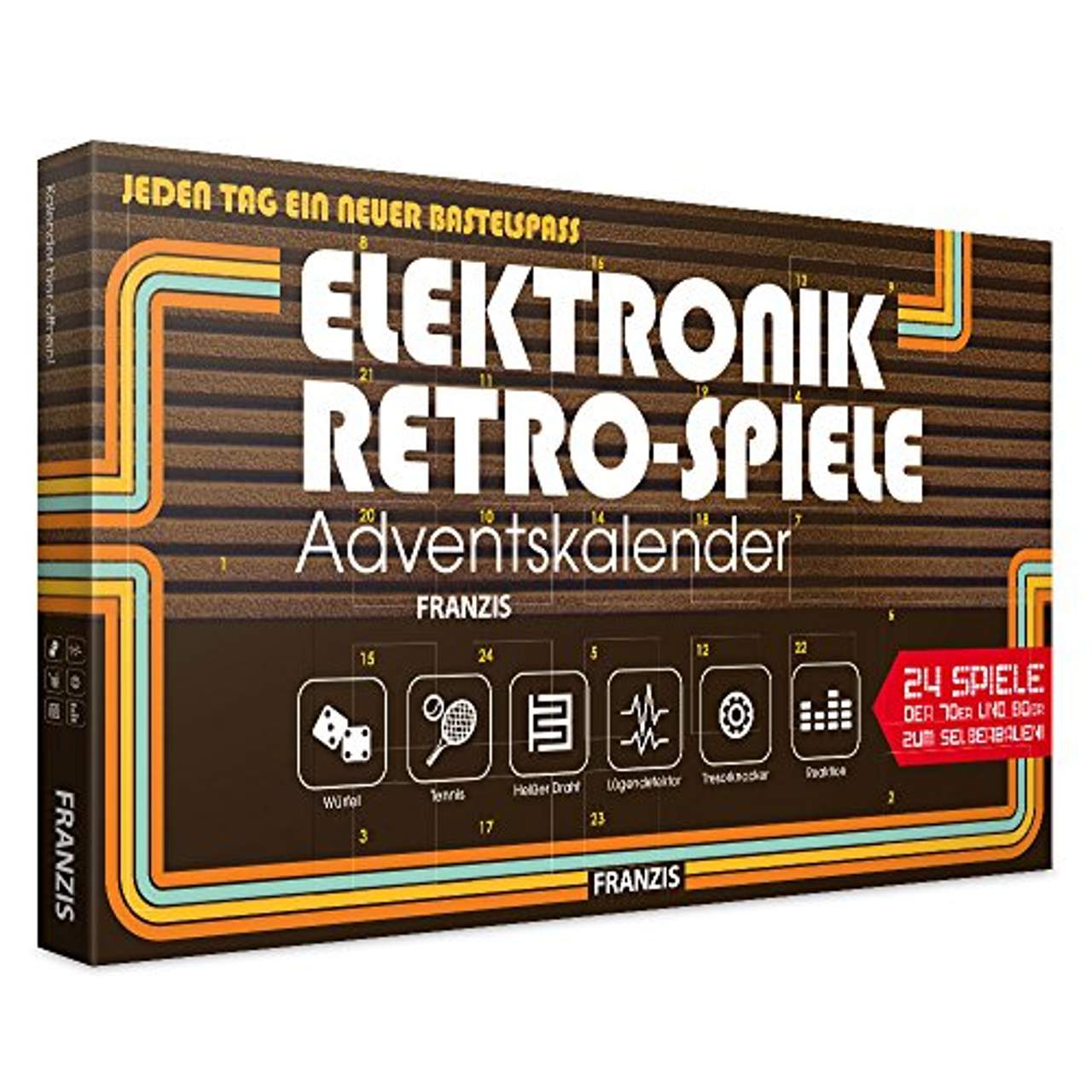 FRANZIS Elektronik-Retro-Spiele-Adventskalender 2018 24 Spiele der 70er und 80er