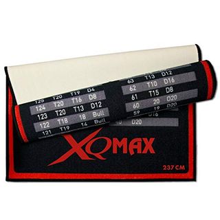 80x237cm XQMAX Dartmatte schwarz/rot