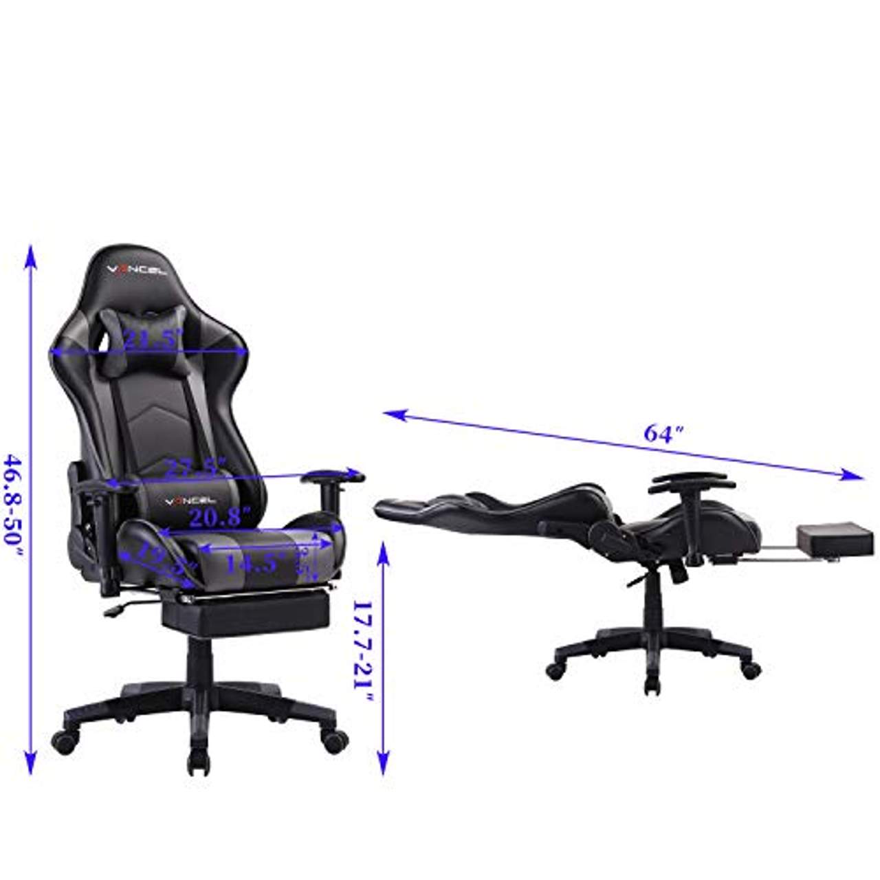EAVANCEL Gaming Racing Stuhl Computer Schreibtischstuhl Ergonomisches